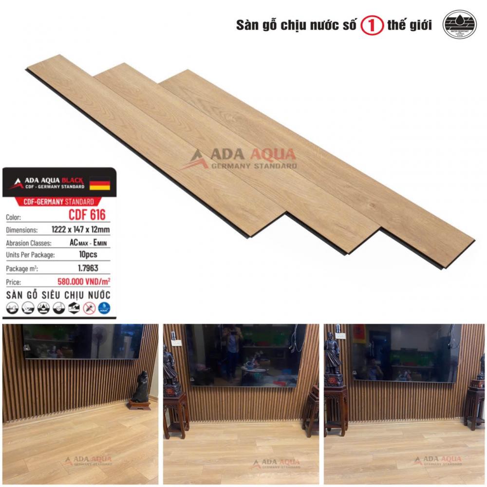 Sàn Gỗ Cốt Đen Đức - CDF616
