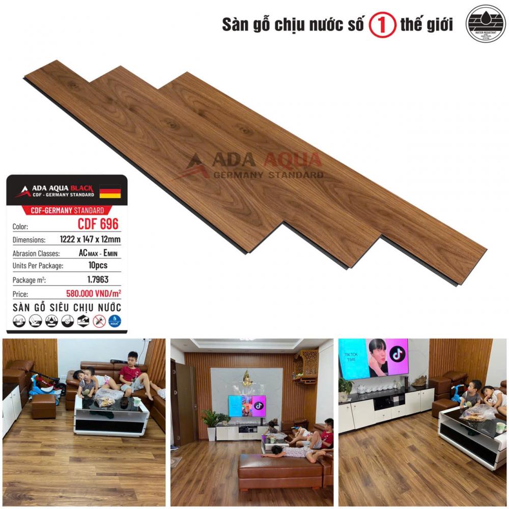 Sàn Gỗ Cốt Đen Đức - CDF696