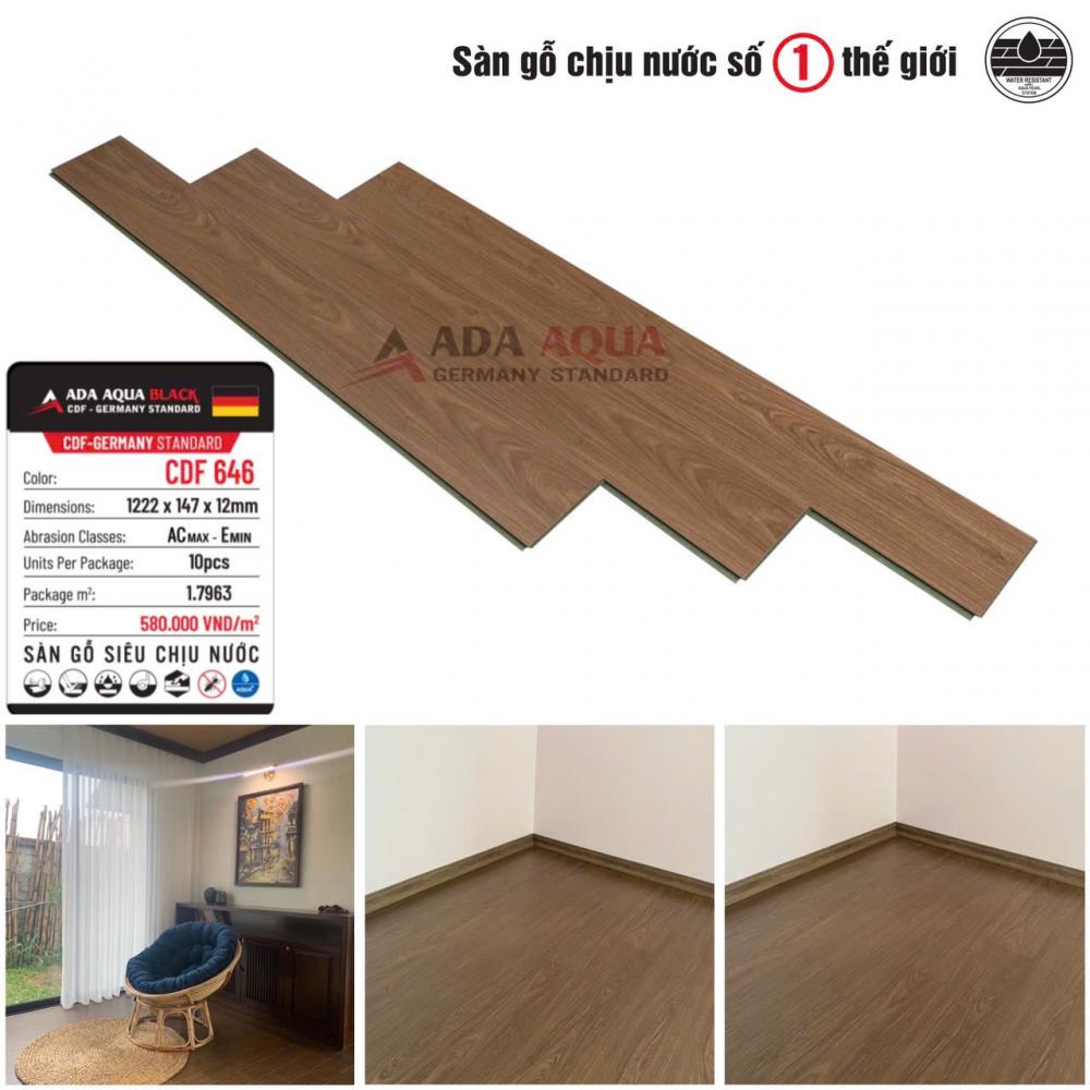 Sàn Gỗ Cốt Đen Đức - CDF646
